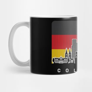 Cologne Germany Skyline German Flag Mug